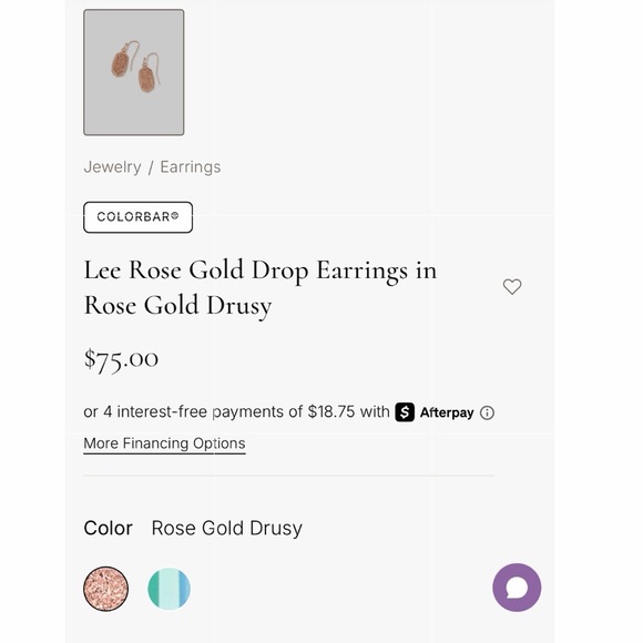 NWT Kendra Scott “Lee” Rose Gold Drop Earrings in Iridescent Drusy (Nordstrom) - Picture 5 of 5